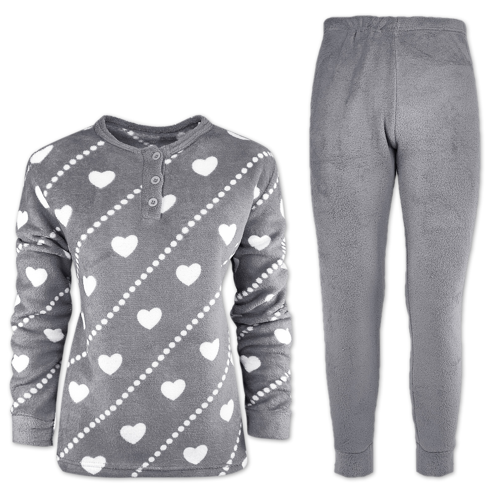 Pijama de invierno cálido para mujer Varios colores Negro Rosa Cinilla VEQUE
