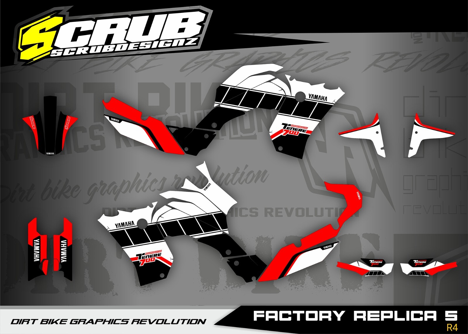 Yamaha Ténéré 700 2019 2020 2021 2022 2023 2024 Tenere Graphics decals...