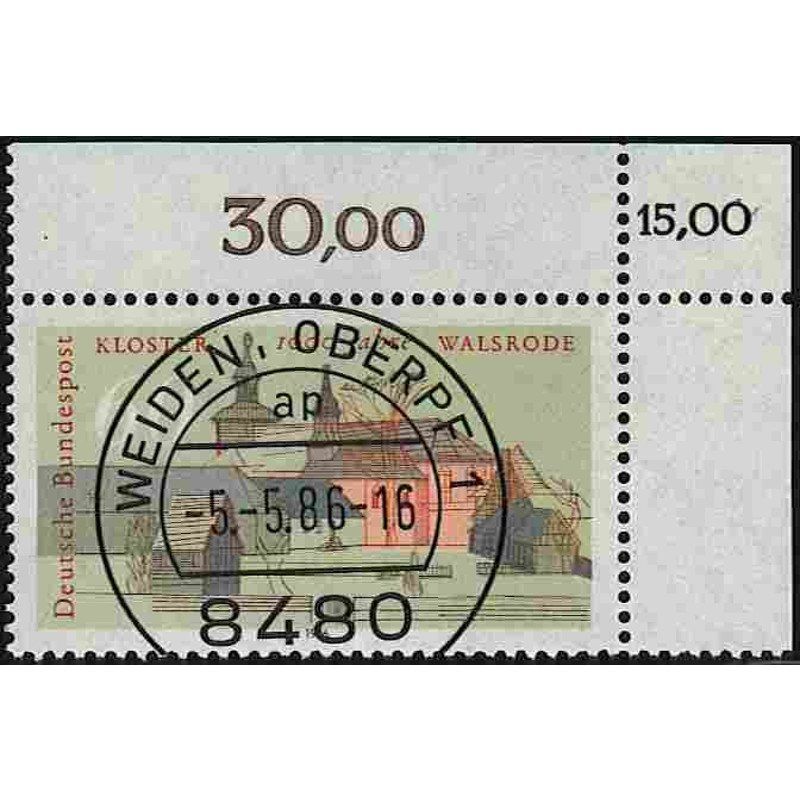 Federal Republic of Germany 1986, Mich.-No.: 1280, stamped corner edge KBWZ…
