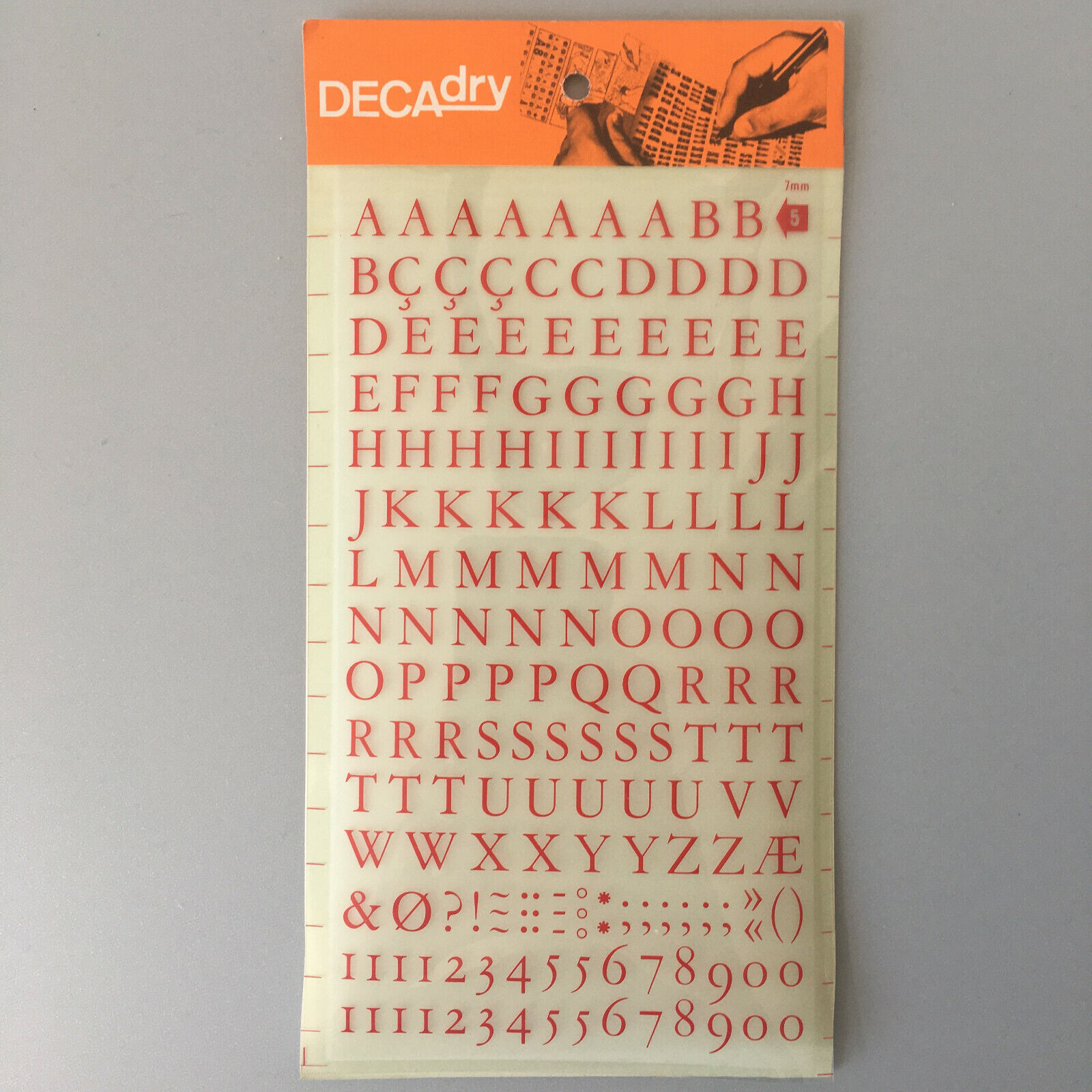 Decadry Rub On Letters – Dry Transfers For Letters – EMXVRB