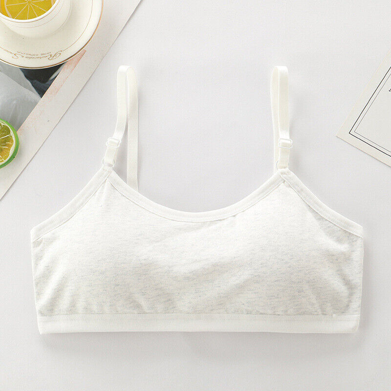 Girl's Bra Crop Tops for 10-13 Years Cotton Underwear Girls Sports Bras 2 Pack - Foto 15 di 15
