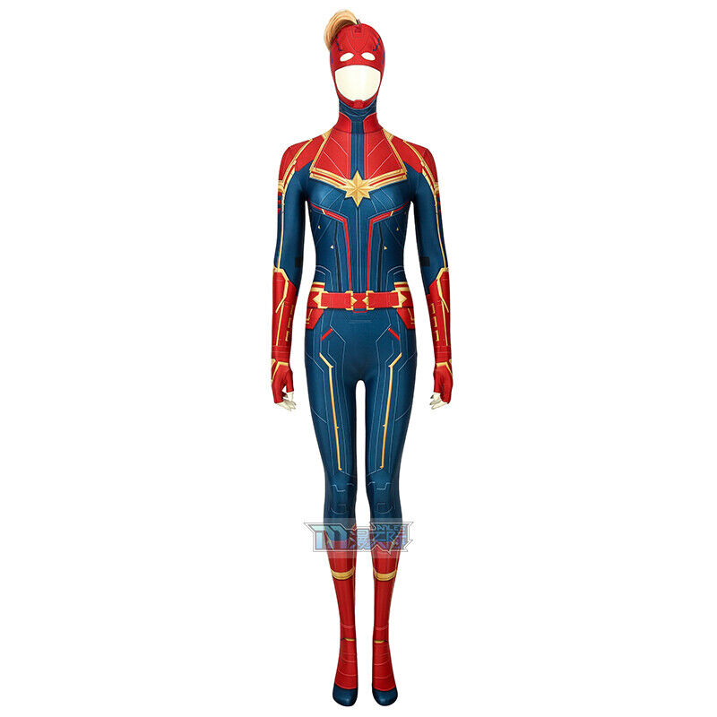 Sra. Marvel Capitán Marvel Carol Danvers Disfraz de cosplay Traje Zentai Body