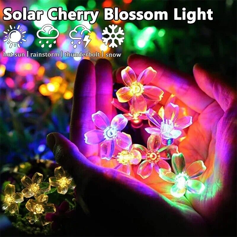 220 LED Solar Christmas String Lights Flower Fairy Garden Outdoor Party Lamp - Picture 39 of 43