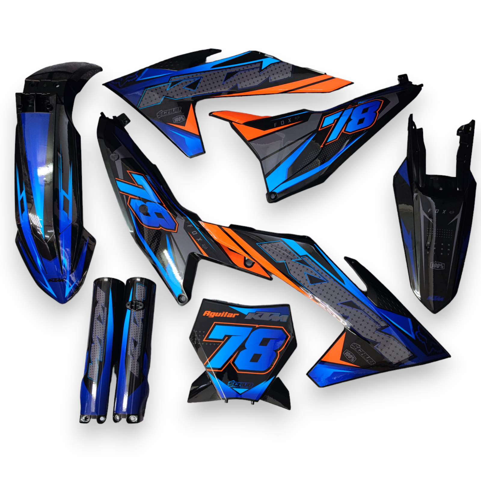 Plastics + Graphics KTM 2025 SX SX-F XC XC-F | Race number + Name