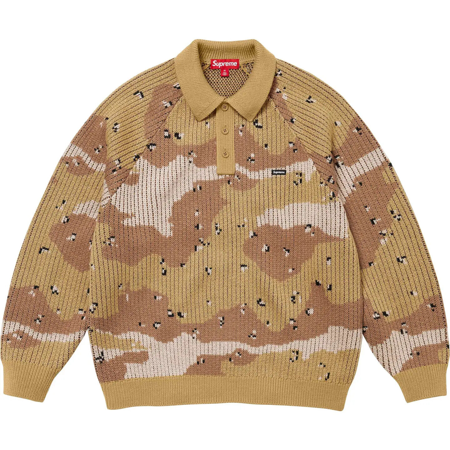 Supreme Small Box Polo Sweater FW24 5colors Black Green Pink Camo