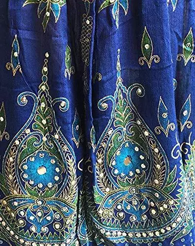 Women's Skirt Sequin Crinkle Handmade Gypsy Long Lehenga Hippie Boho Maxi Skirts - Bild 23 von 30
