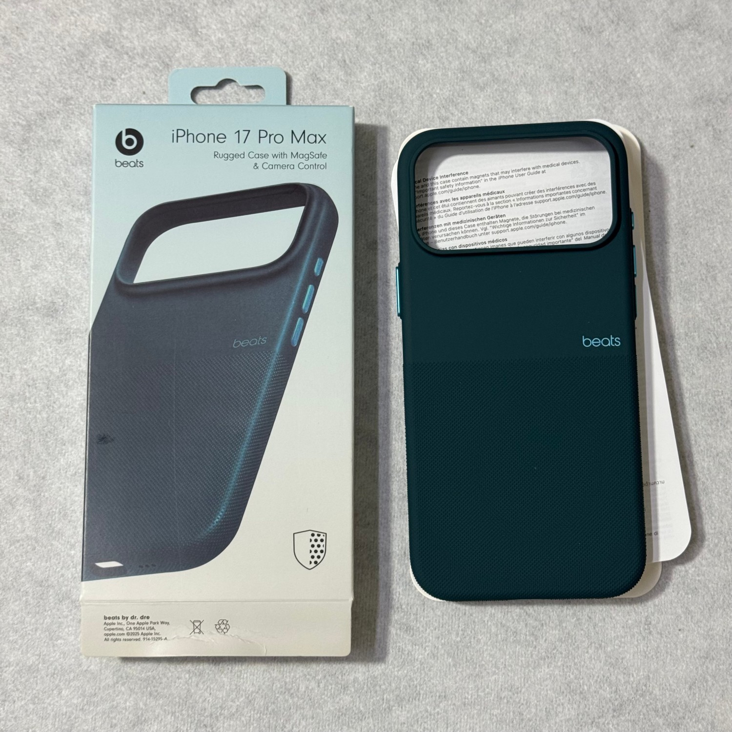 Beats Rugged Case With MagSafe For iPhone 17 17 Pro Max / 17 Pro +Tempered Glass