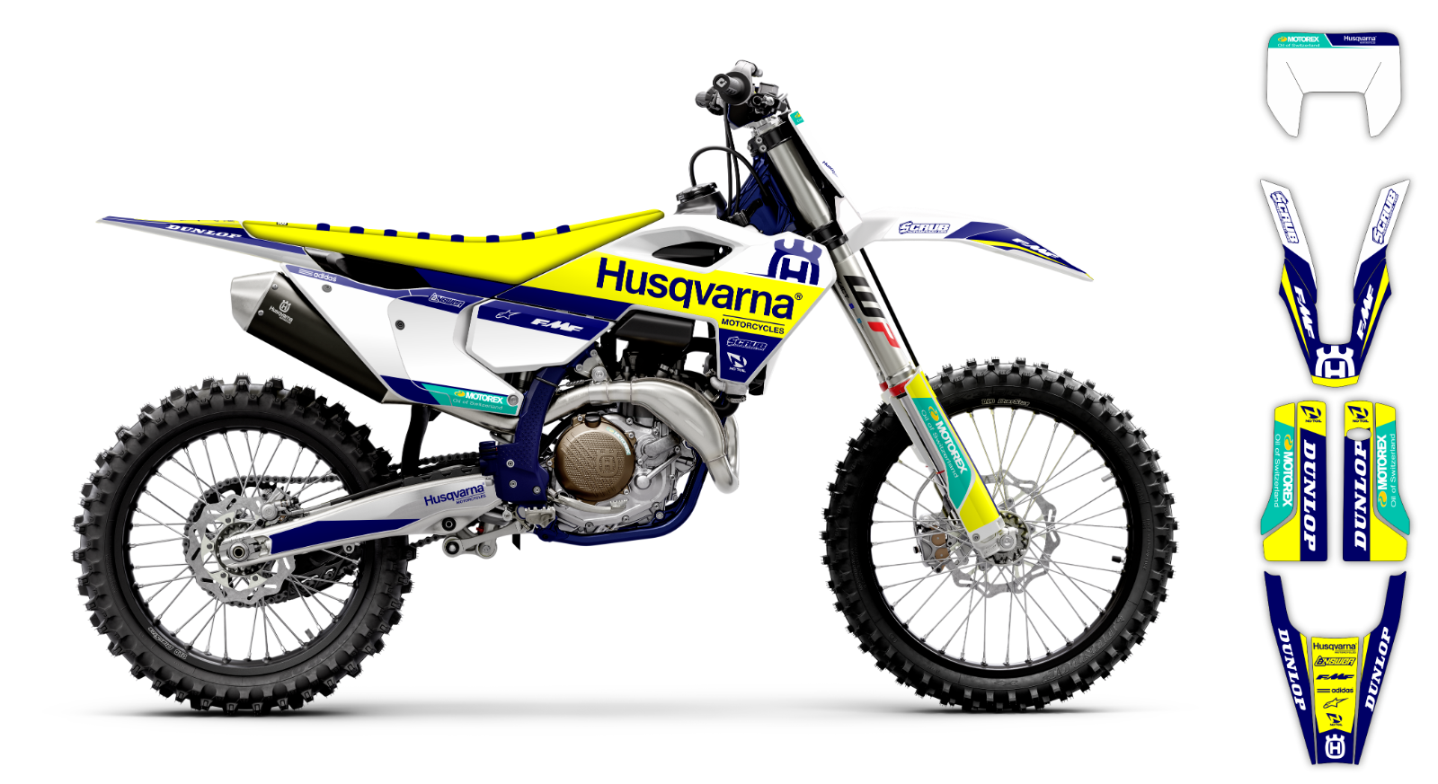 Husqvarna 2024 2025 TE FE 150 250 300 350 450 501 Graphics decals stickers SCRUB