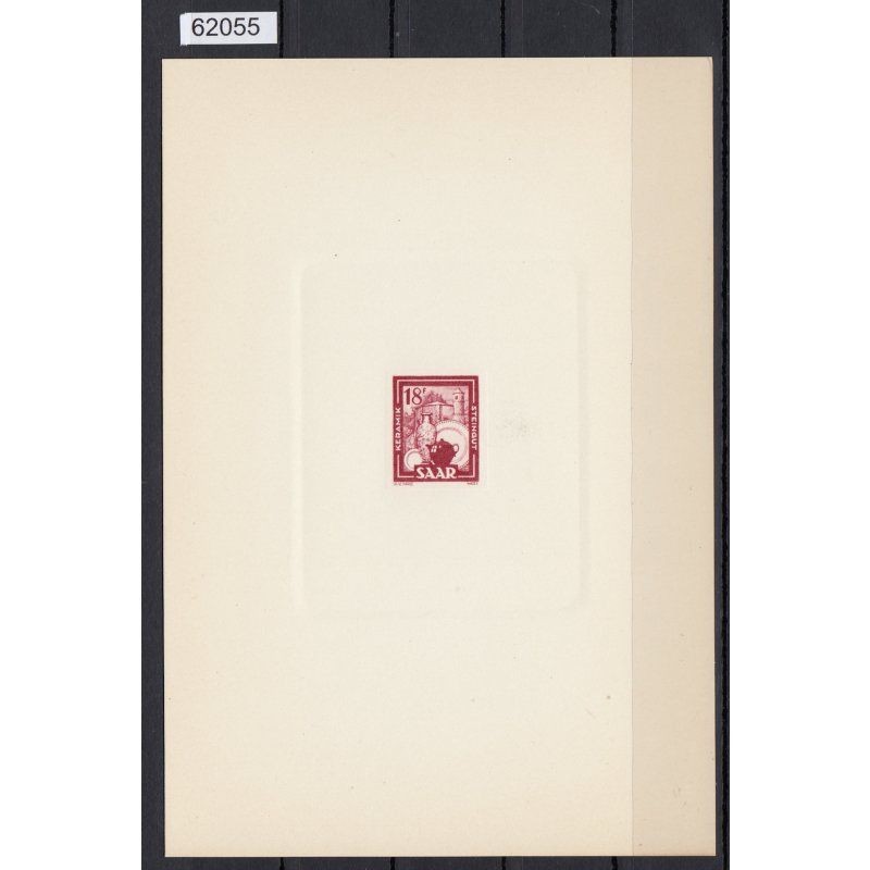 Saarland 1949 Mi. No. 282 M (*) Ministerial Block preferential printing