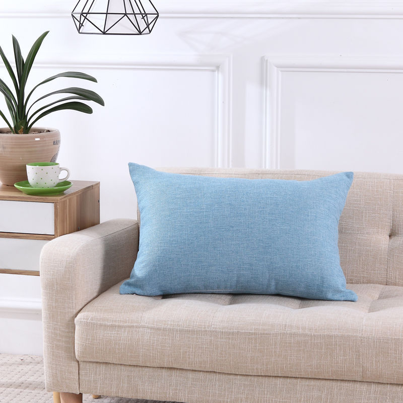 Linen Pillow Simple Sofa Pillows Office Home decor - Picture 53 of 55