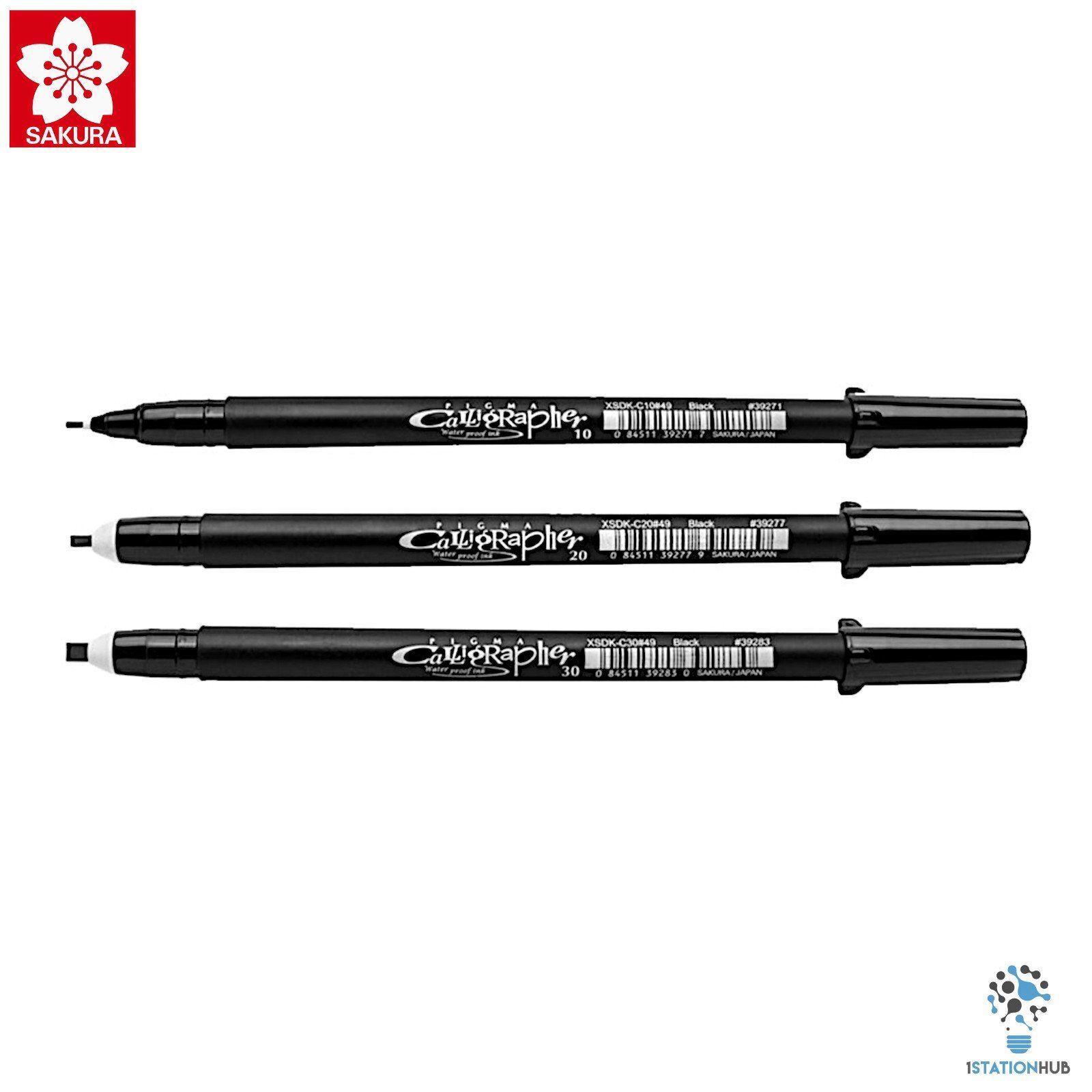 Sakura Pigma Calligrapher Pen | Black Ink | Arts Crafts Calligraphers Pens