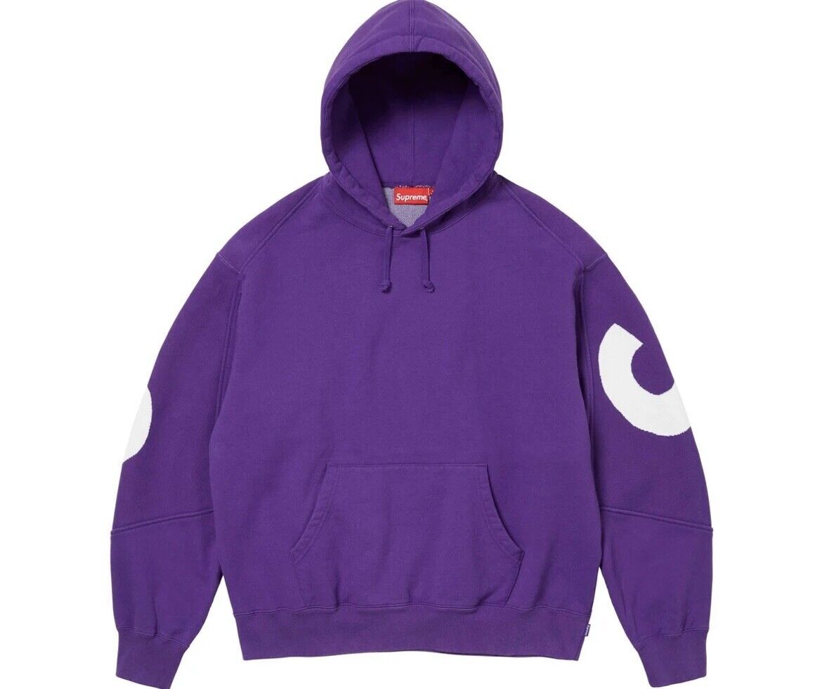 Supreme Big Logo Jacquard Hooded Sweatshirt FW23 3colors Size S