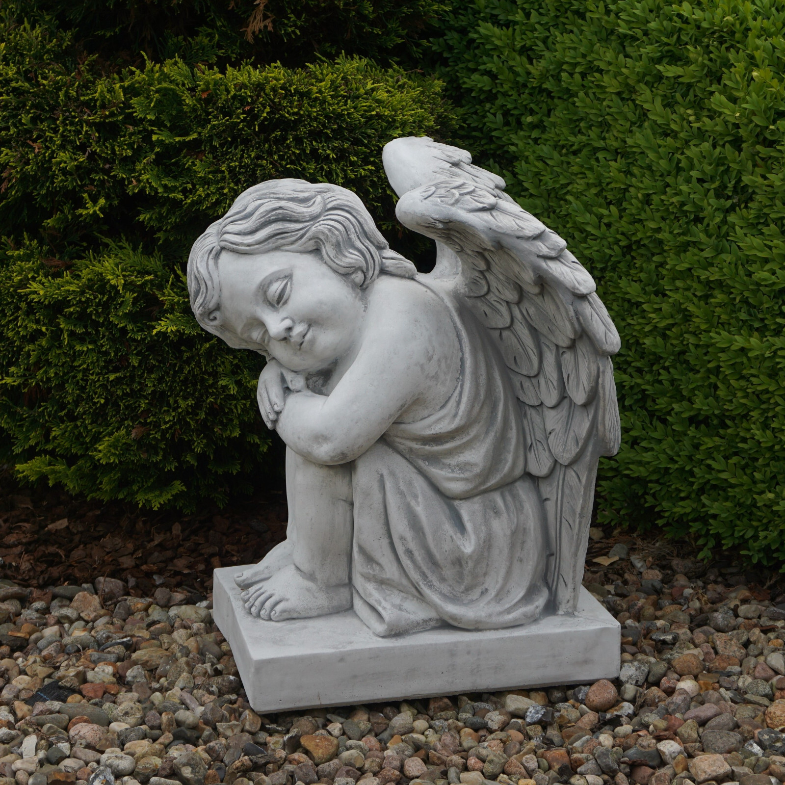 Angelo In Resina Grigio Con Porta Candela – Stile Nordico - Foto 9