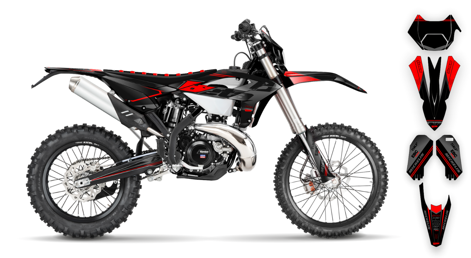 Graphics Kit BETA RR 200 250 300 350 390 430 480 2023-2024 decals RaceNumber