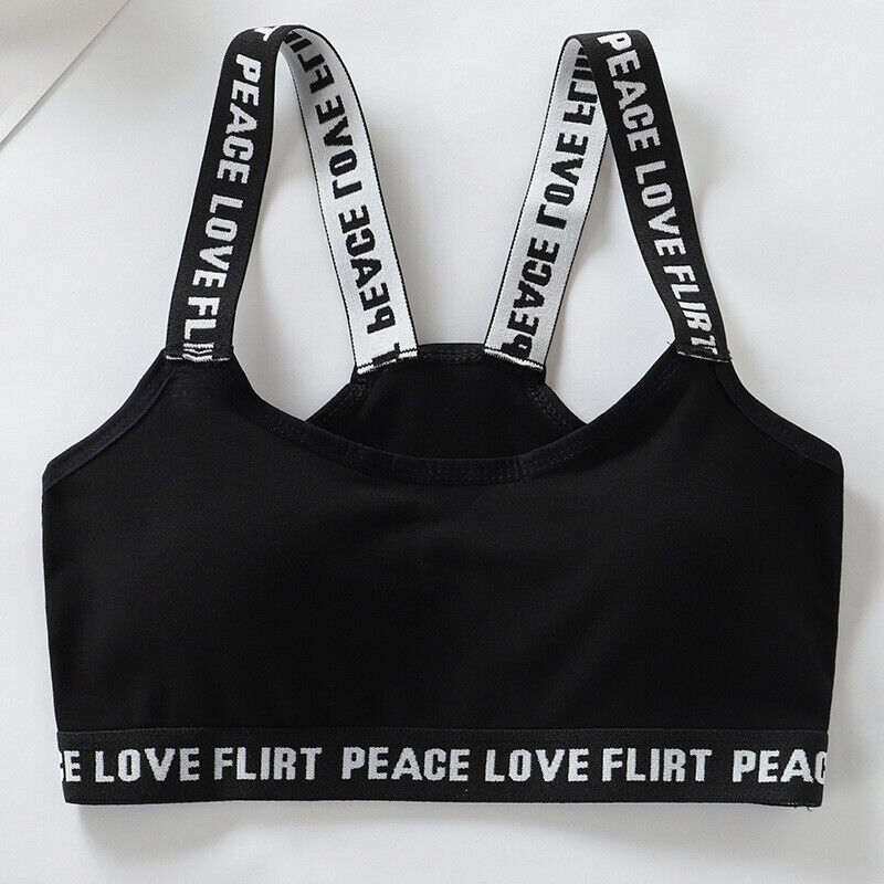 2pcs Kids Teen Girls Underwear Sport Training Bra with Chest Pad Puberty Clothes - Picture 16 of 17