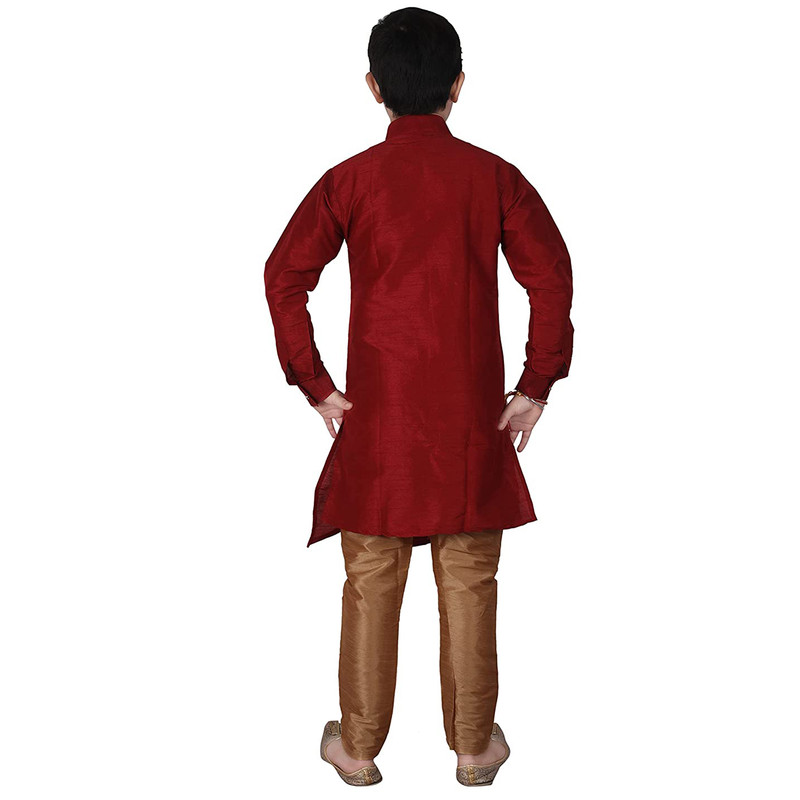 Kids Boys Kurta Pajama Set Stylish Wedding Sherwani Festive & Party Ethnic Wear - Picture 28 of 74