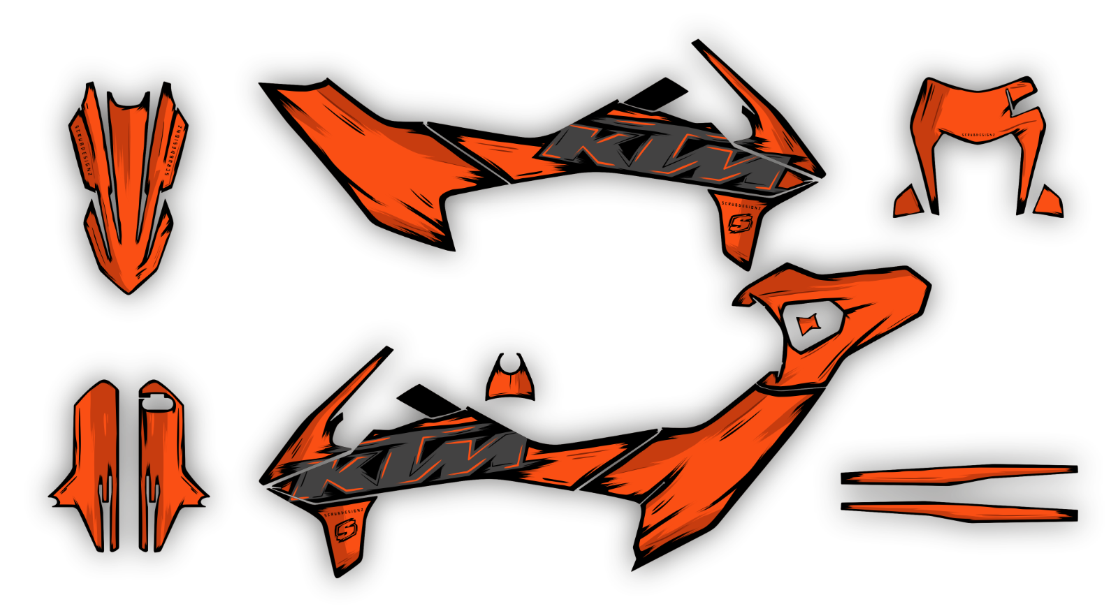 KTM graphics SMC-R 690 2019 2020 2021 2022 2023 2024 decals stickers Supermoto