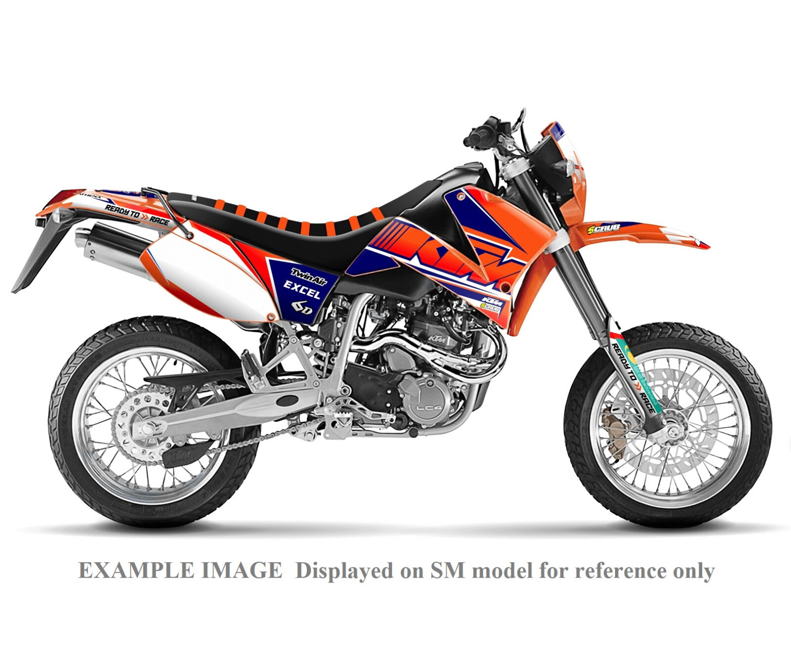 KTM graphics SXC 625 640 660 LC4 1999 - 2007 Decal set SCRUB  * ENDURO * LC4-E