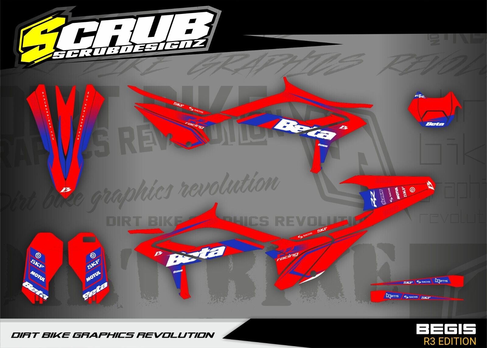 Graphics Kit BETA RR 200 250 300 350 390 430 480 2023-2024 decals stickers