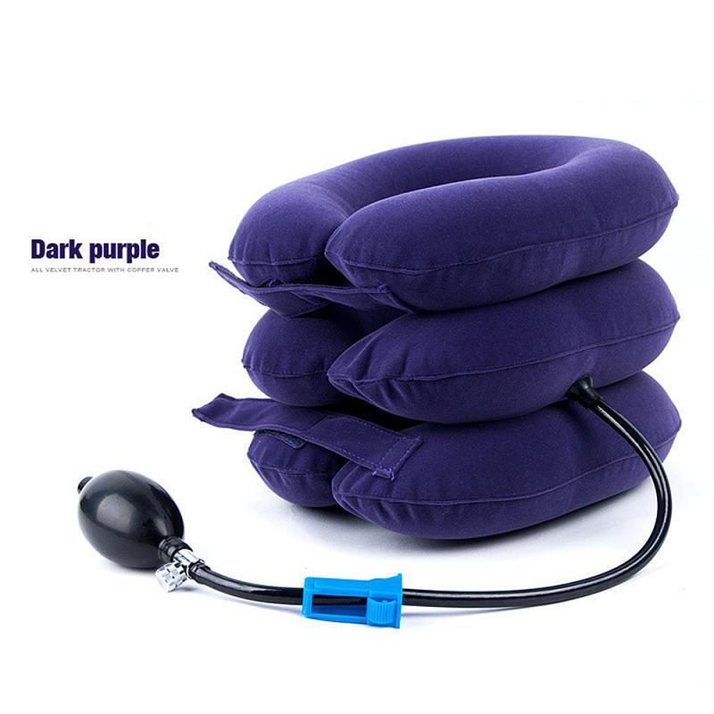 U Shape Inflatable Neck Cervical Vertebra Traction Shoulder Pain Relax Pillow
