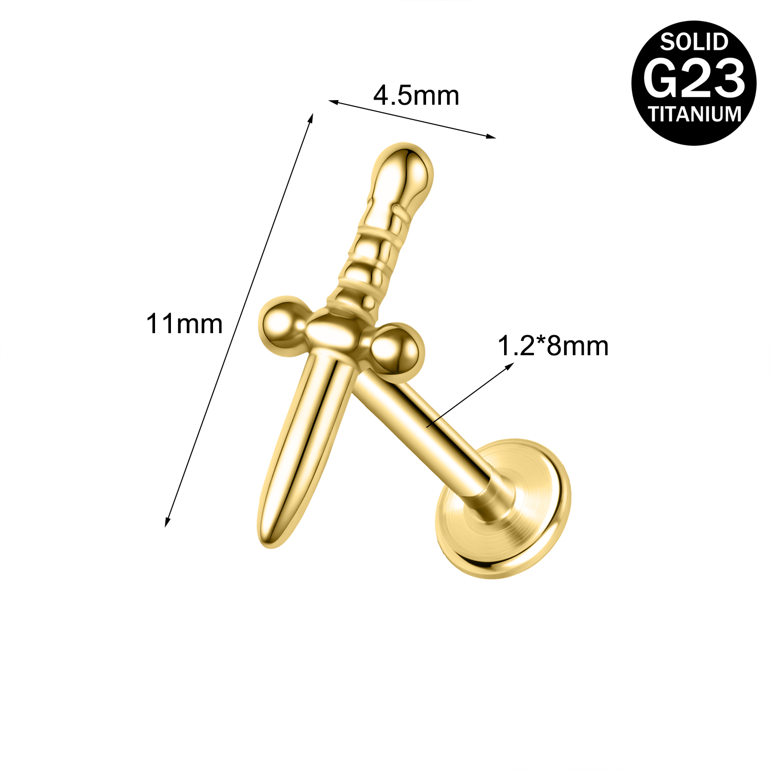 16g G23 Titanium Labret Lip Ring Helix Daith Tragus Earring Labret Lip Piercing - Picture 92 of 156