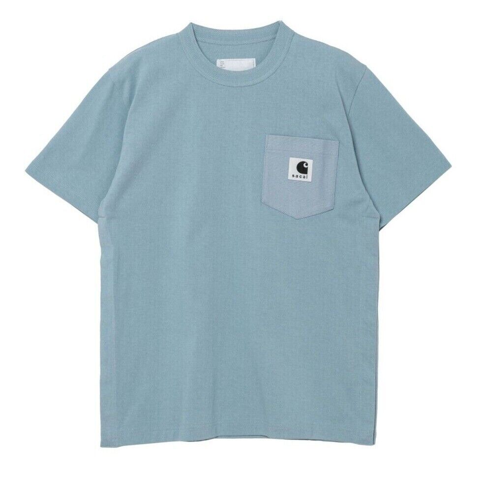 Carhartt x Sacai WIP T-shirt Black White Navy Light Blue 4colors