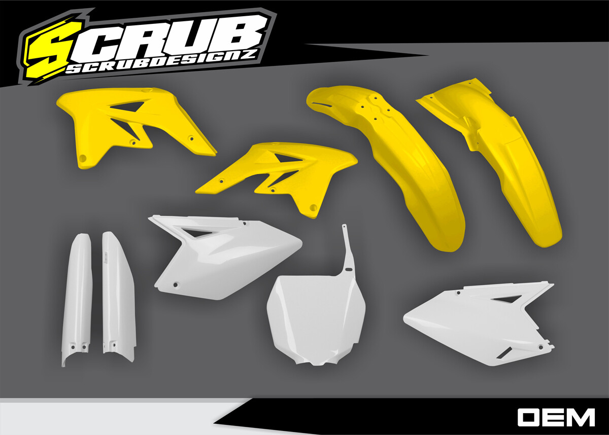 Plastics RMz250 2007 2008 2009 '07 '08 '09 SCRUB Suzuki RMz 250