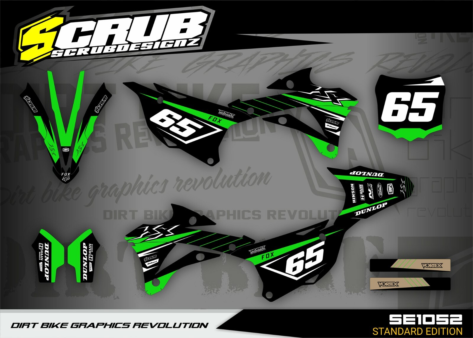 Graphics KX85 2014 2015 2016 2017 2018 2019 2020 2021 KX 85 decals kit Kawasaki