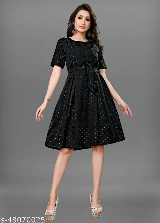 Short Frock Party Wear For Women Evening Party Wear Crepe One