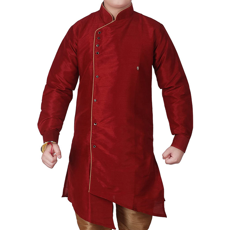 Kids Boys Kurta Pajama Set Stylish Wedding Sherwani Festive & Party Ethnic Wear - Picture 31 of 74