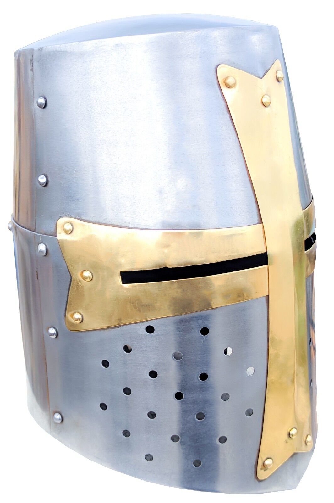 Casque médiéval chevalier armure croisade templier romain LARP LARP Halloween