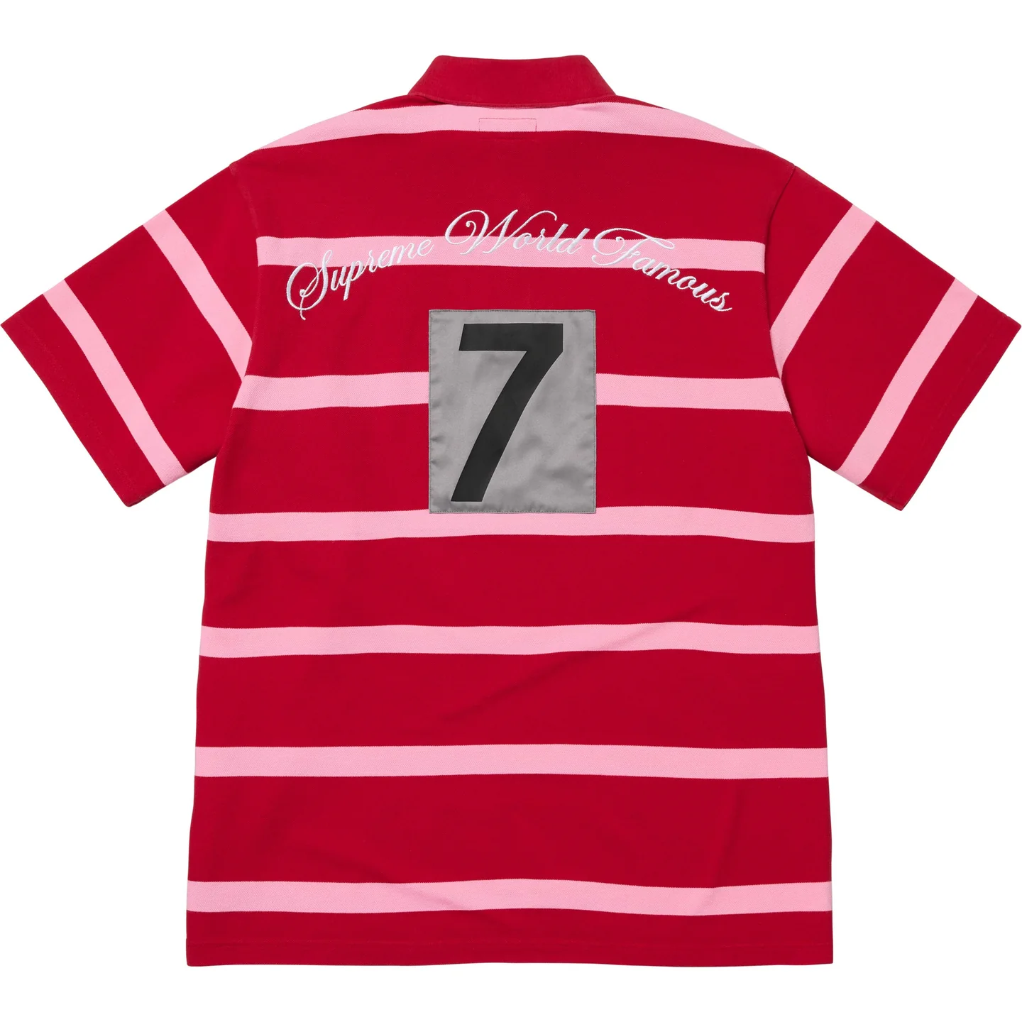 トップス L Supreme Cursive Polo \"Navy Stripe\" Supreme Cursive Polo Navy Stripe | eBay