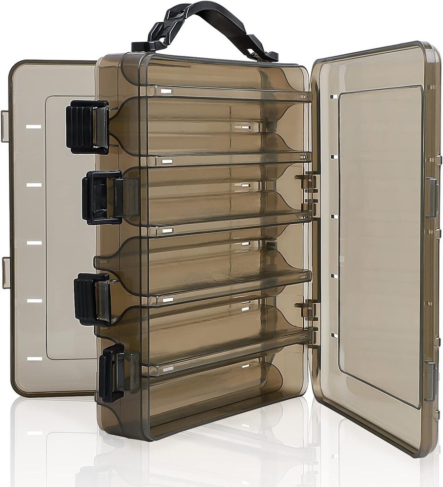 10 Compartments Fishing Tackle Box Double Sided Lures Squid Bait Hooks Organizer