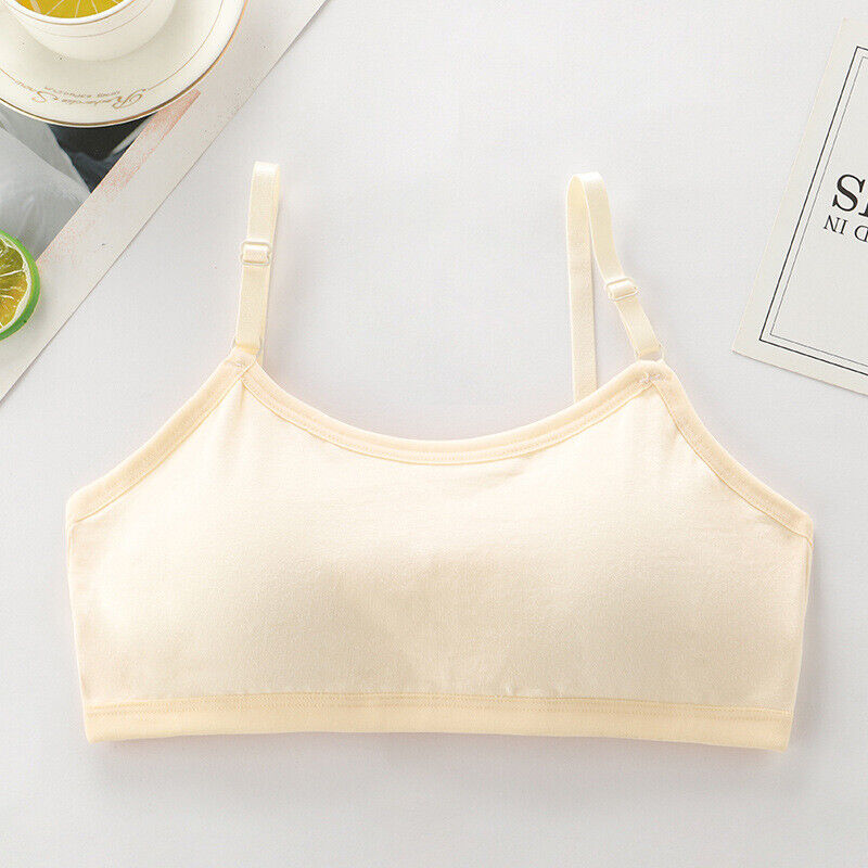 Girl's Bra Crop Tops for 10-13 Years Cotton Underwear Girls Sports Bras 2 Pack - Foto 13 di 15