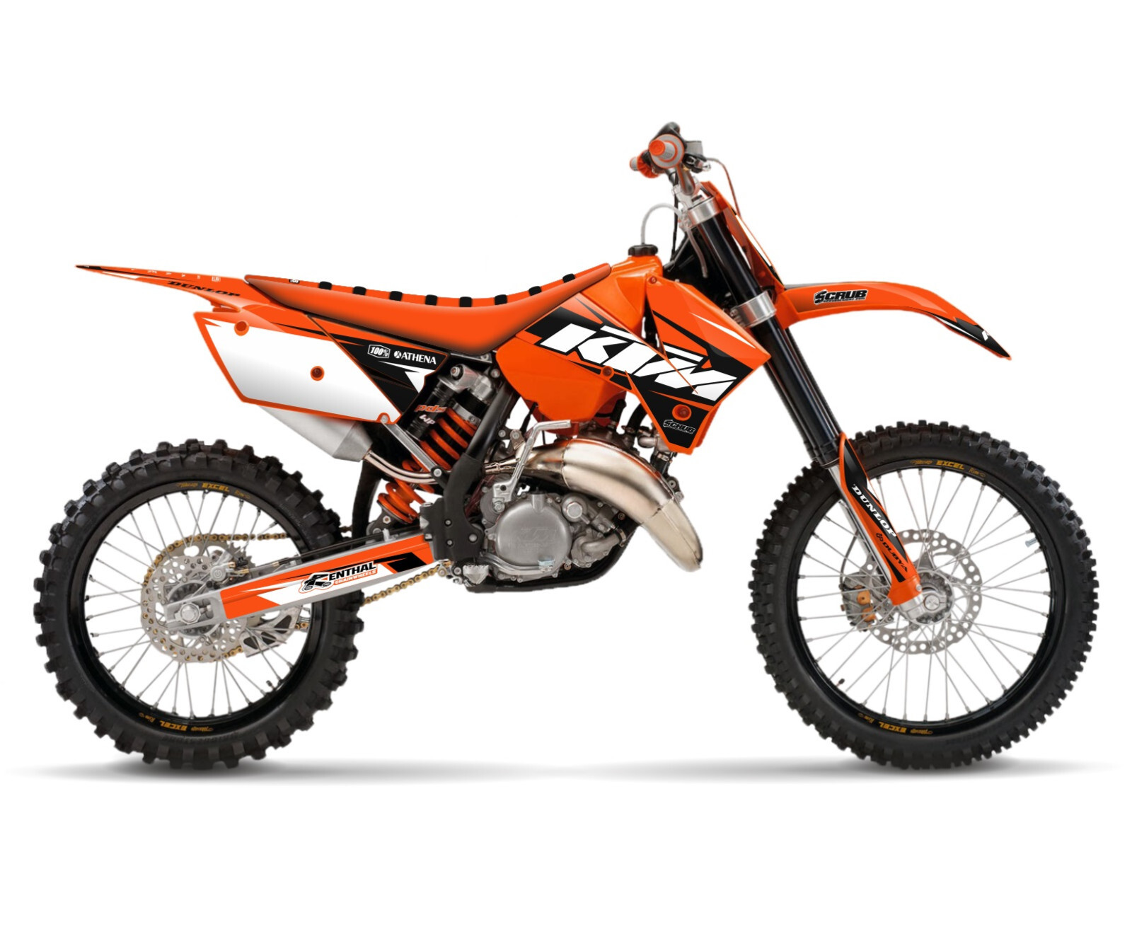 KTM EXC EXCf 125 200 250 300 400 450 525 Graphics 2005 2006 2007 Decals Stickers