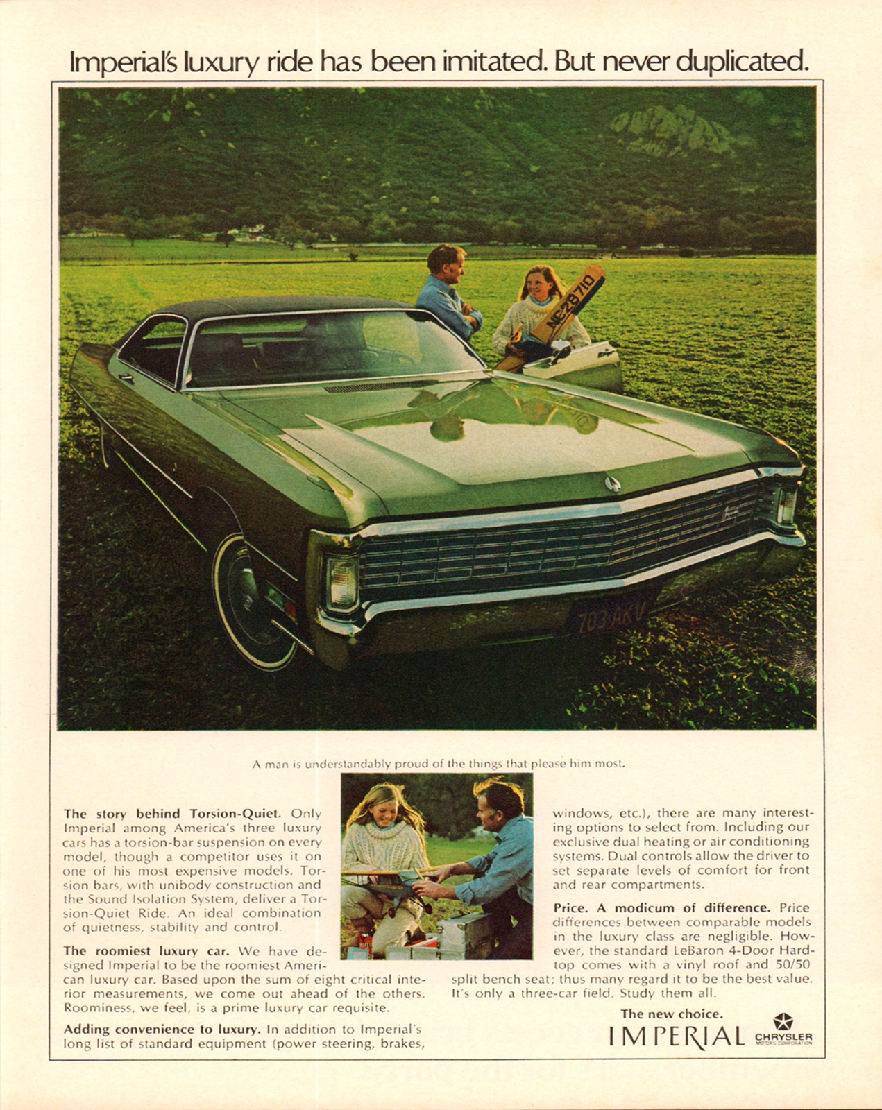 Chrysler Imperial Poster 70er Jahre Luxus Auto Werbung - 12X16/16X20/18X24/24X36