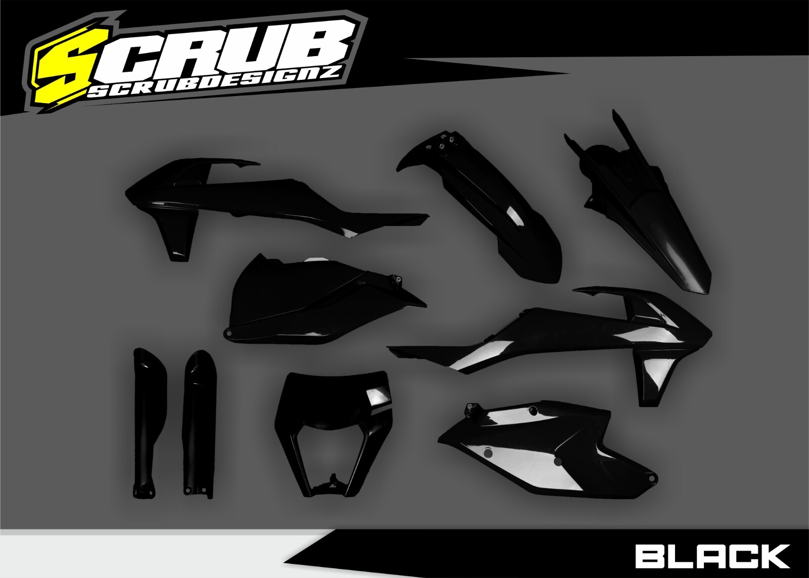 Plastics + Graphics KTM 2017 2018 2019 EXC EXC-F XC-W XCF-W * MATTE *