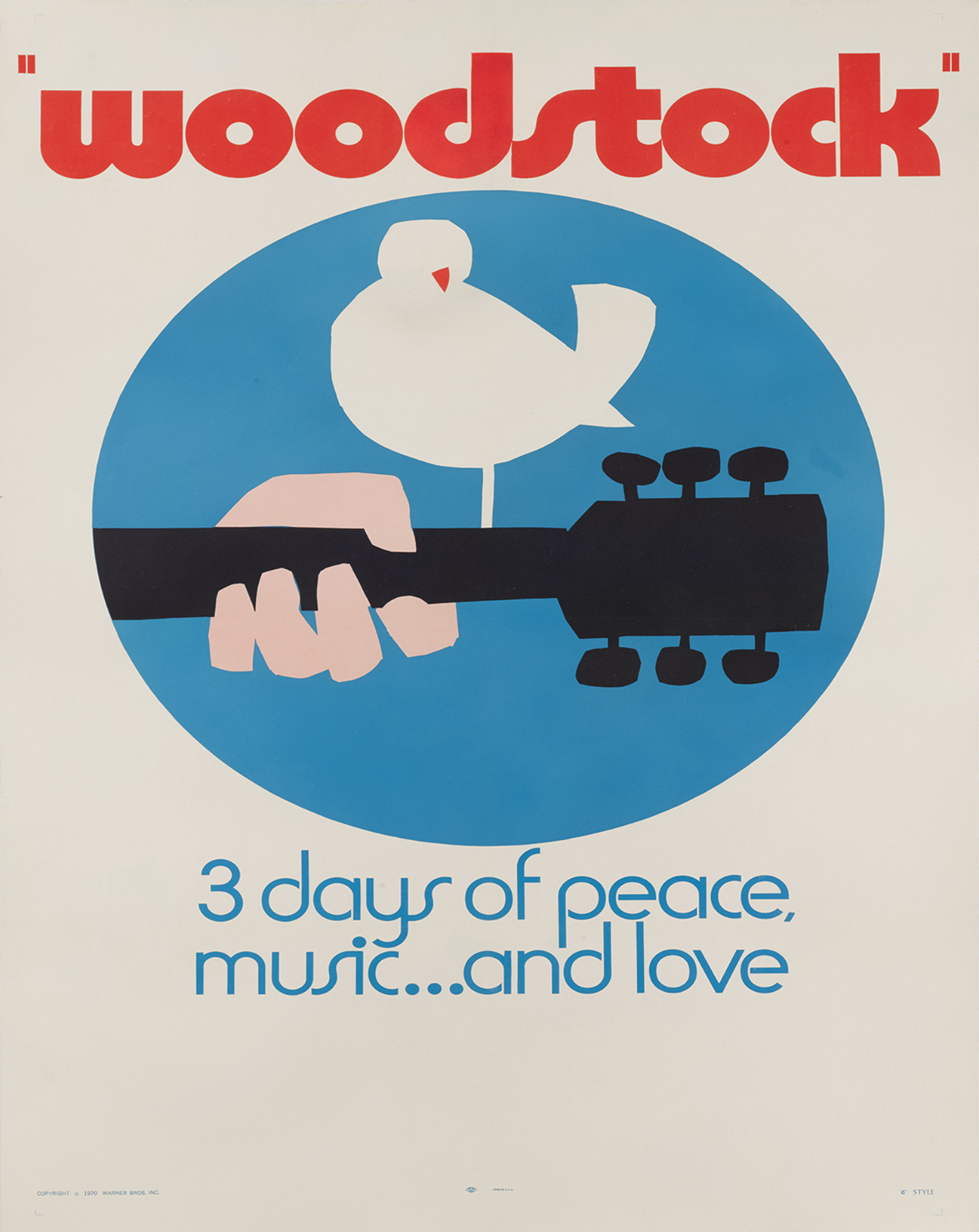Woodstock Festival 1970 Poster Retro Hippie Wall Art – 12X16/16X20/18X24/24X36