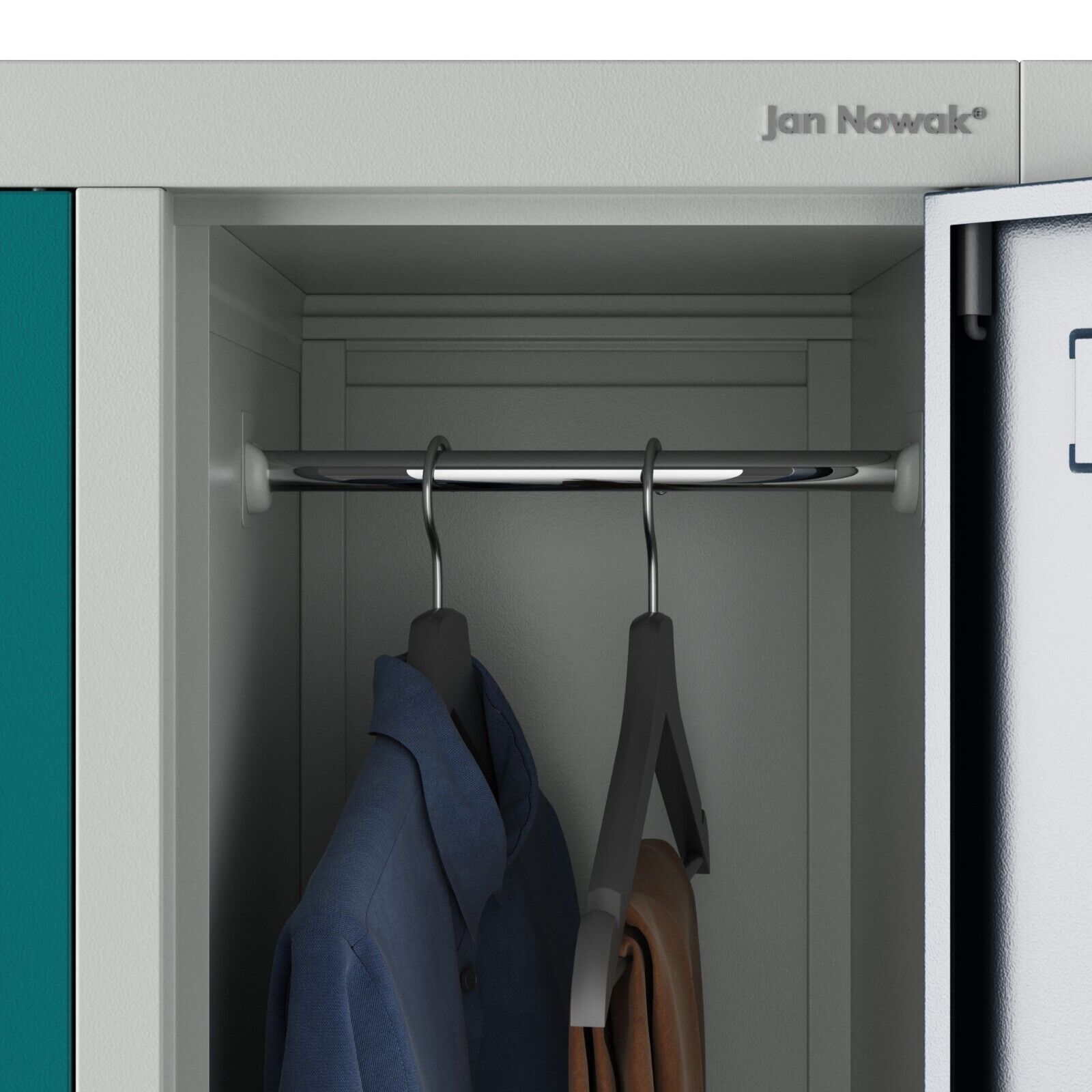 Armadietto Spogliatoio In Metallo Con 20 Scomparti - 172x136x45 Cm, Grigio, Con Serratura E Ventilazione - Foto 9