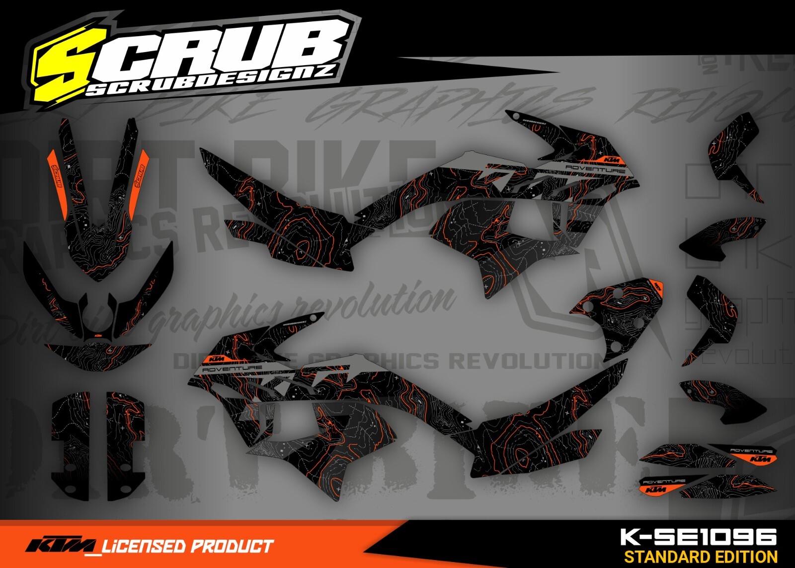 KTM ADVENTURE 2019-2022 790 R 890 R Rally Graphics Decals Stickers