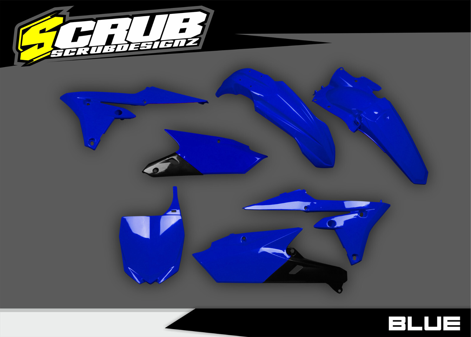 Yamaha YZ450F 2014-2017 YZ250F 2014-2018 Plastics kit YZf BLUE