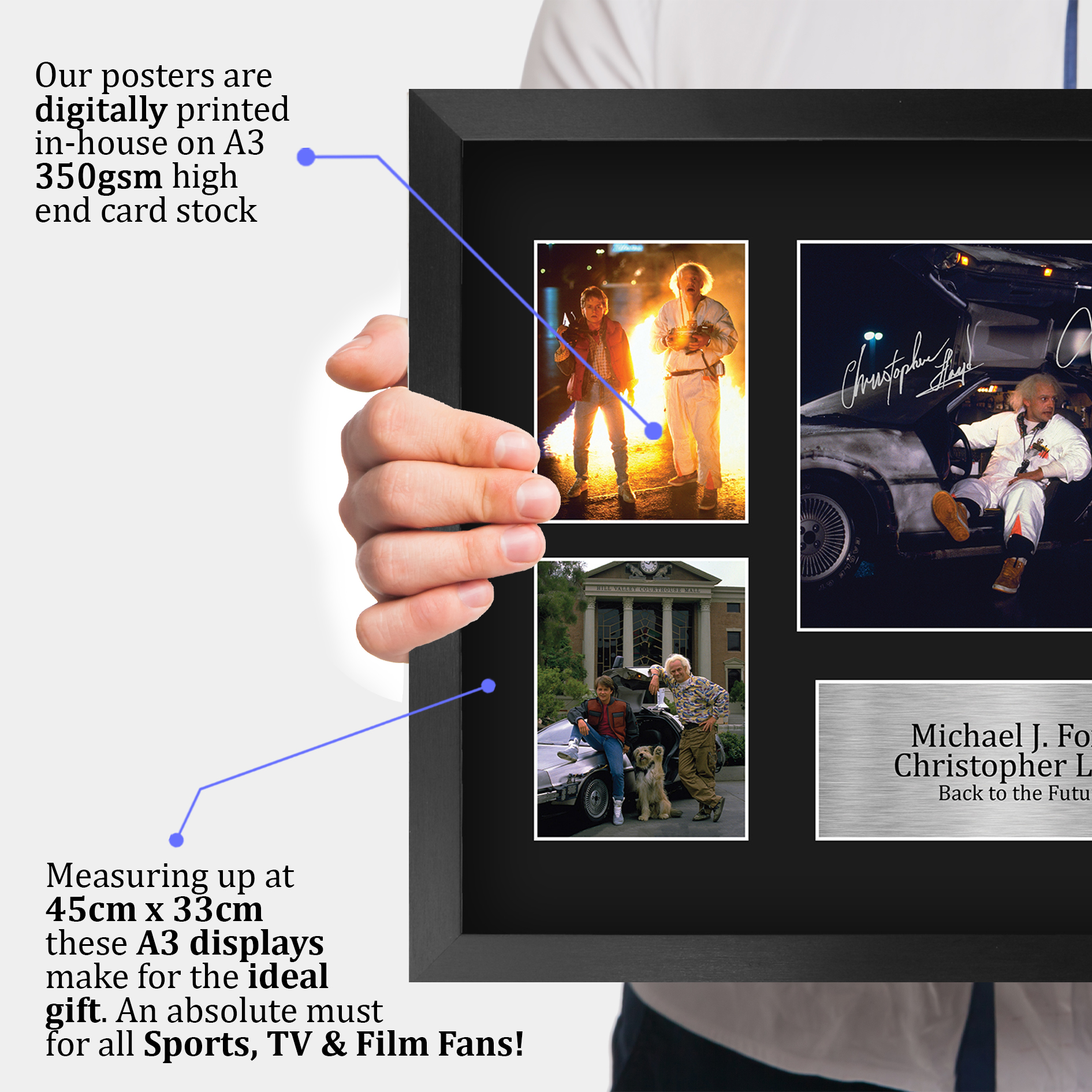 Regalo autógrafo firmado por Michael J. Fox estampado A4 para un fanático de Regreso al Futuro - Imagen 20 de 24