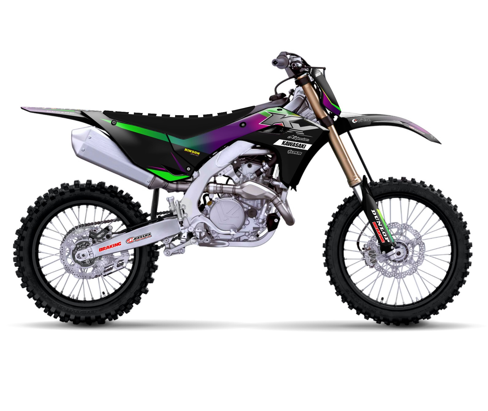 Graphics Kawasaki KX450 KX 450 2024 2025 + KX250 2025 Stickers Decals KX450X
