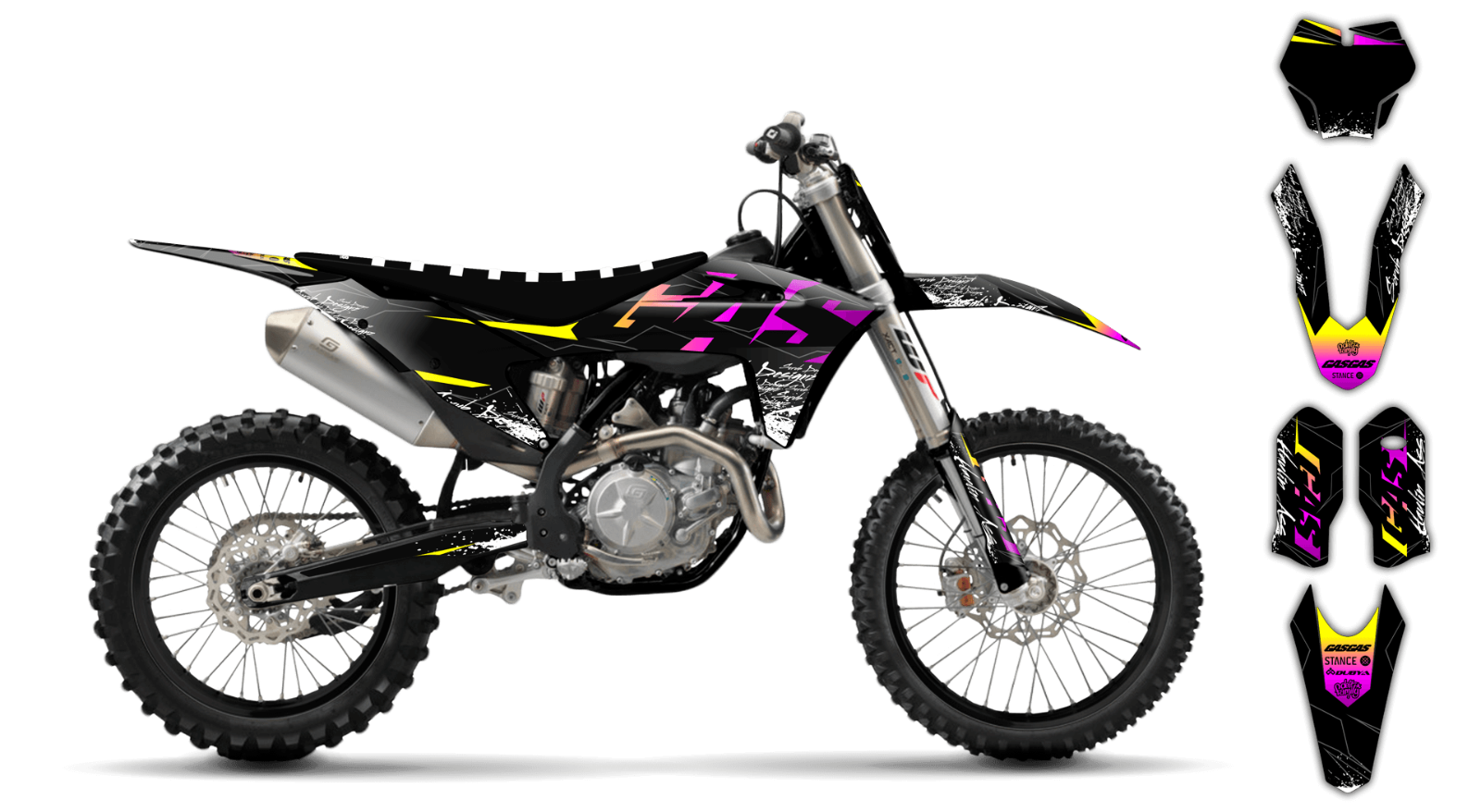GasGas graphics 2021 2022 2023 MC MCf EX 125 250 350 450 Decals Stickers Gas Gas
