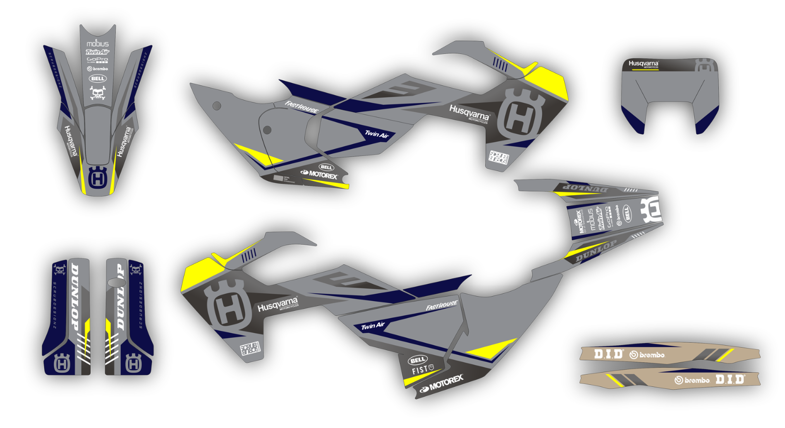 Husqvarna Graphics TE FE  150 250 300 350 450 501 - 2020 2021 2022 2023 decal