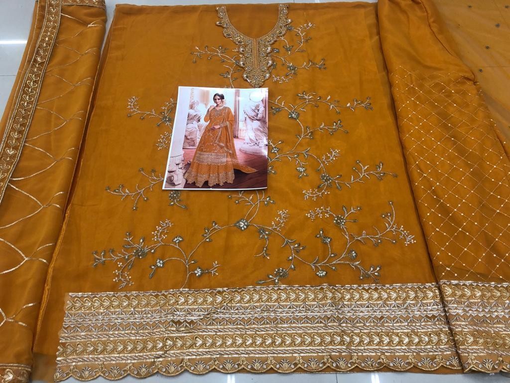 Tuta Bollywood indiano Kameez Salwar festa donna abito Anarkali pakistano - Foto 19 di 85