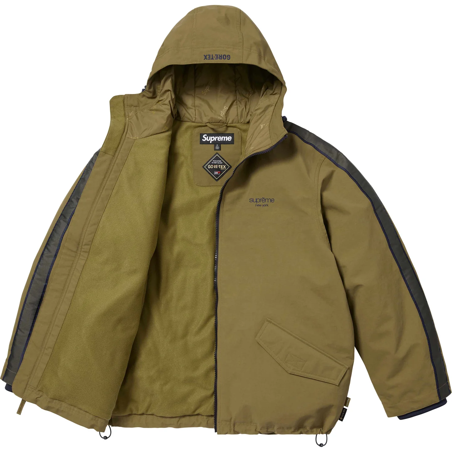 ジャケット・アウター Supreme GORE-TEX HoodedHarrington Jacket Supreme GORE-TEX Hooded Harrington Jacket Tan Men's - SS19 - US