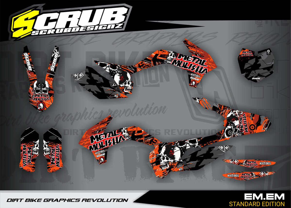 KTM graphics SX SXf 125 150 250 350 450 2013 2014 2015 decals kit SCRUB Stickers