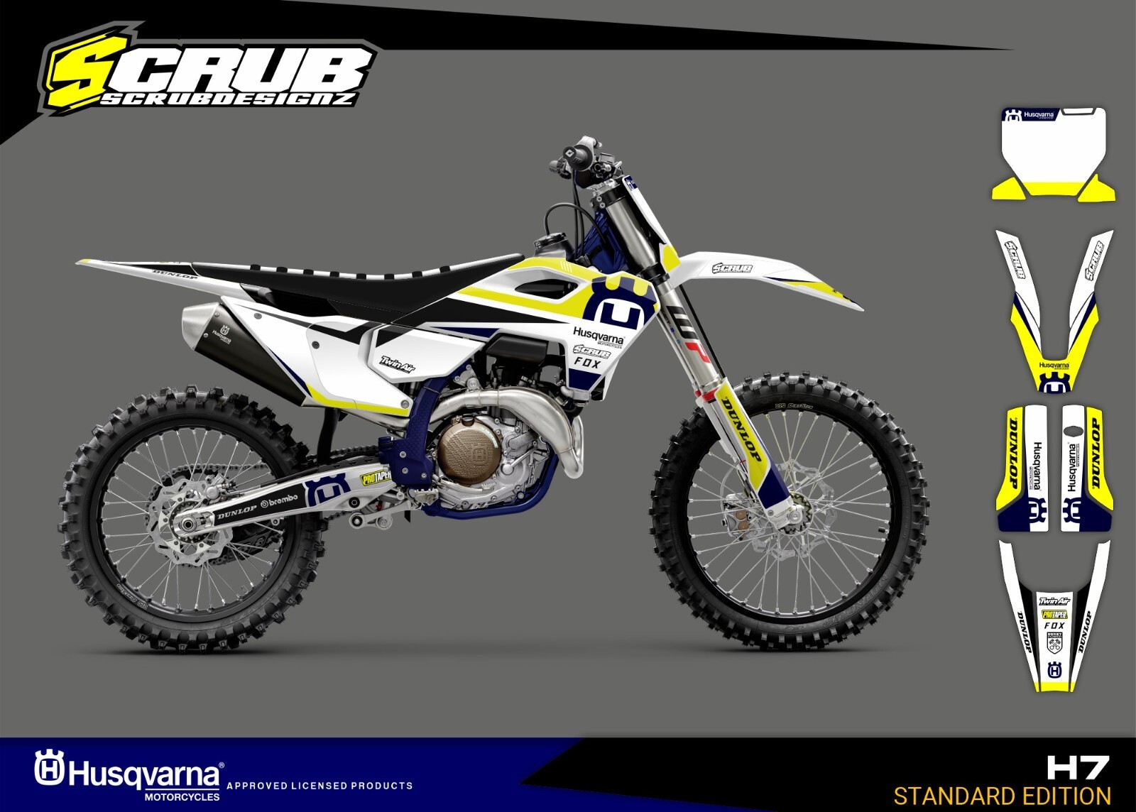 Husqvarna TC FC 2023 2024 125 250 350 450 Graphics Decals Stickers