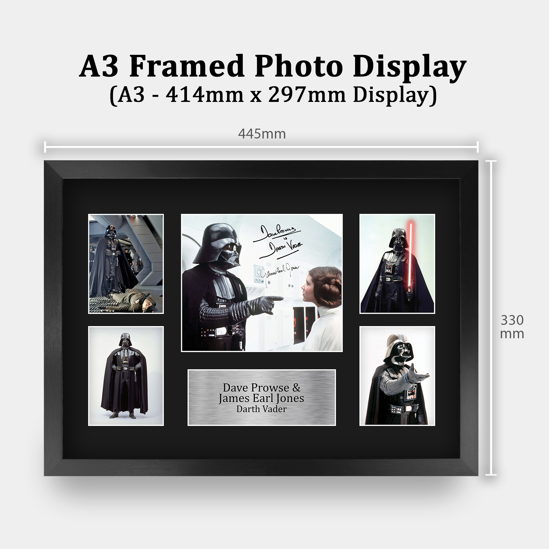 Prowse & Jones Firmado A4 Enmarcado Impreso Autógrafo Dark Vader Star Wars Impresión - Imagen 19 de 24